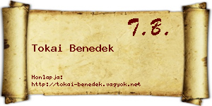 Tokai Benedek névjegykártya